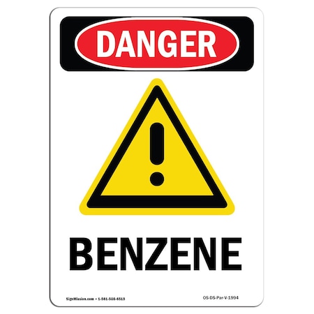 Signmission Safety Sign, OSHA Danger, 14" Height, Rigid Plastic, Portrait, P-1014-V-1994 OS-DS-P-1014-V-1994